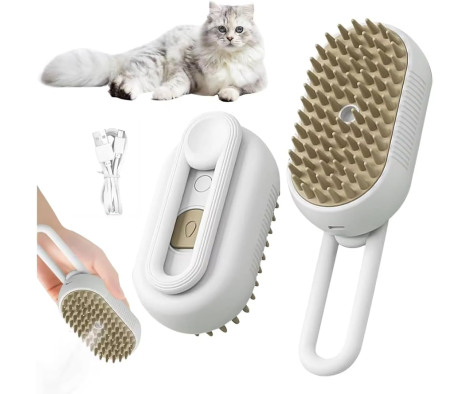 Cepillo Electrico 4 En 1 A Vapor Para Mascotas